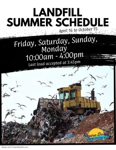 regina landfill hours of operation.
